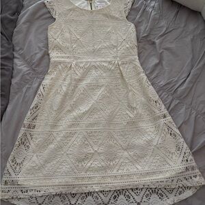 Elegant Cream Lace Dress